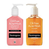 Neutrogena Oil Free Acne Wash | Pink Grapefruit and Oil Free Acne Wash | Deep Cleansing Face Wash Combo - 175ml