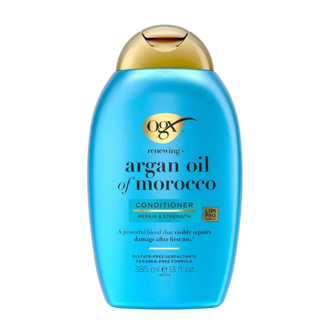 ogx4 - OGX Renewing + Argan Oil Of Morocco Hydrating Hair Conditioner, Cold - Pressed Argan Oil To Help Moisturize, Soften & Strengthen Hair, Paraben - Free With Sulfate - Free Surfactants (385ml) - Looknstyle