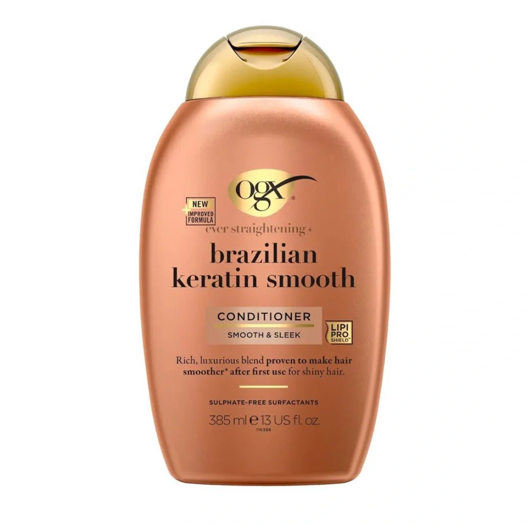 ogx6 - OGX Ever Straightening Brazilian Keratin Smooth Conditioner (385ml) - Looknstyle