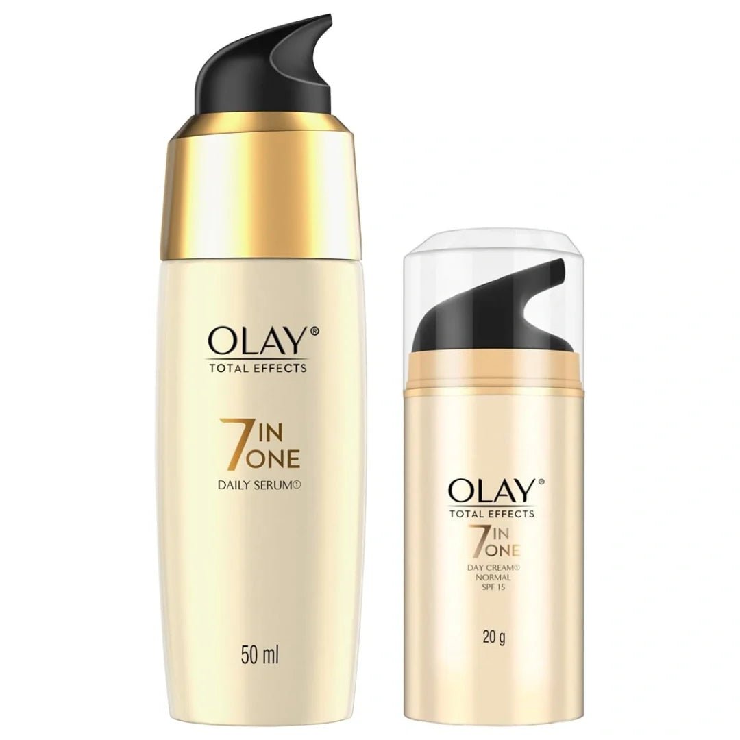 olsrmdc - Olay Serum Total Effects 7 in 1, Anti - Ageing Smoothing Serum, 50 ml & Olay Day Cream Total Effects 7 in 1, Anti - Ageing SPF 15, 20g - Looknstyle