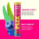 PLIX THE PLANT FIX Glutathione Fizzies with Vit C for Bright Skin-Strawberry-15 tabs