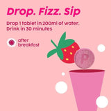 PLIX THE PLANT FIX Glutathione Fizzies with Vit C for Bright Skin-Strawberry-15 tabs