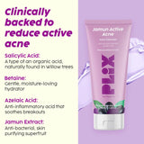 PLIX - THE PLANT FIX Jamun Face Wash and Acne Marks Serum Combo(100ml + 30ml) For Acne spots & Oil Control, For Breakouts | Oily & Acne Prone Skin | Women & Men