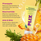 PLIX - THE PLANT FIX 5% Pineapple Foaming Facewash For Depigmentation Cleanser (100ml)