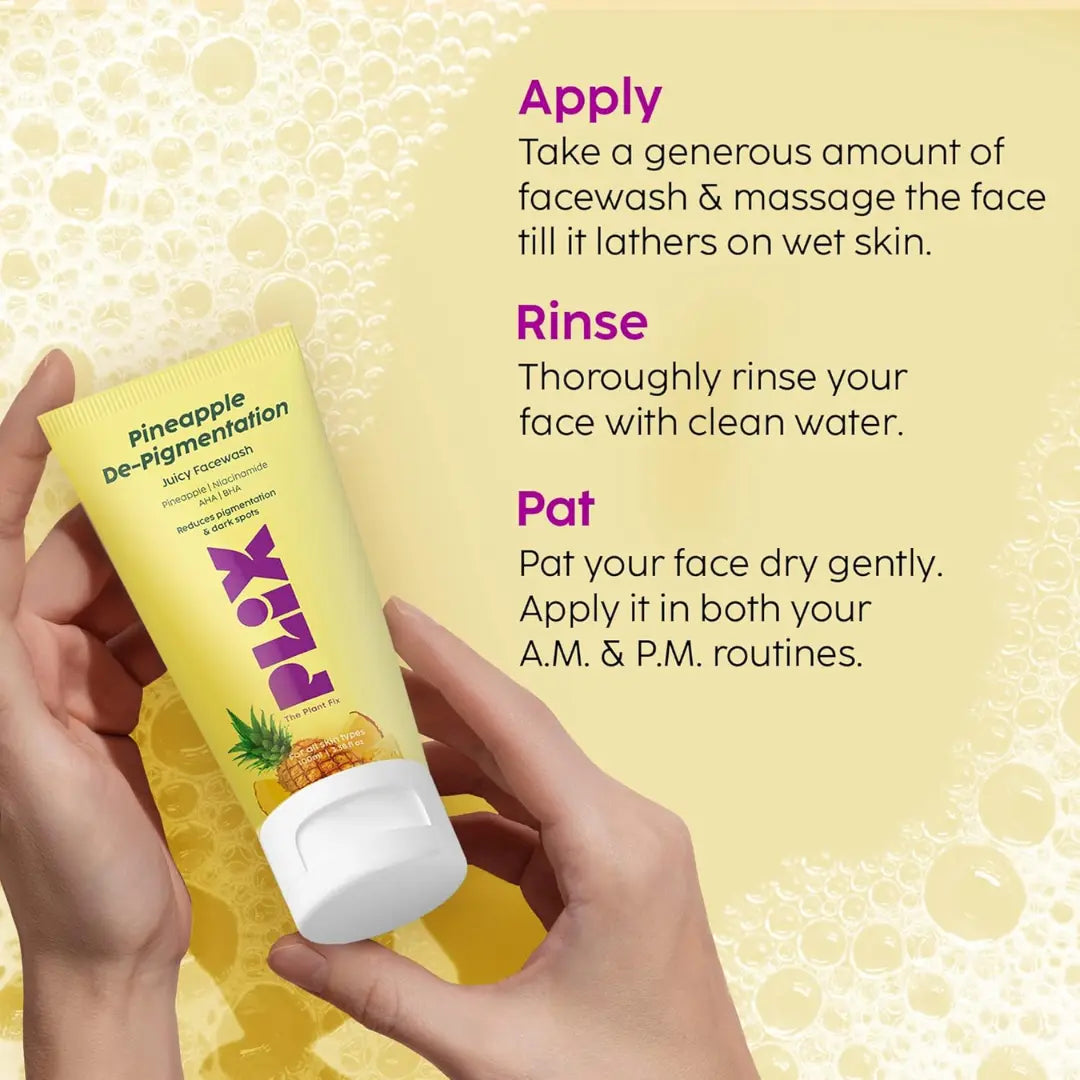 PLIX - THE PLANT FIX 5% Pineapple Foaming Facewash For Depigmentation Cleanser (100ml)