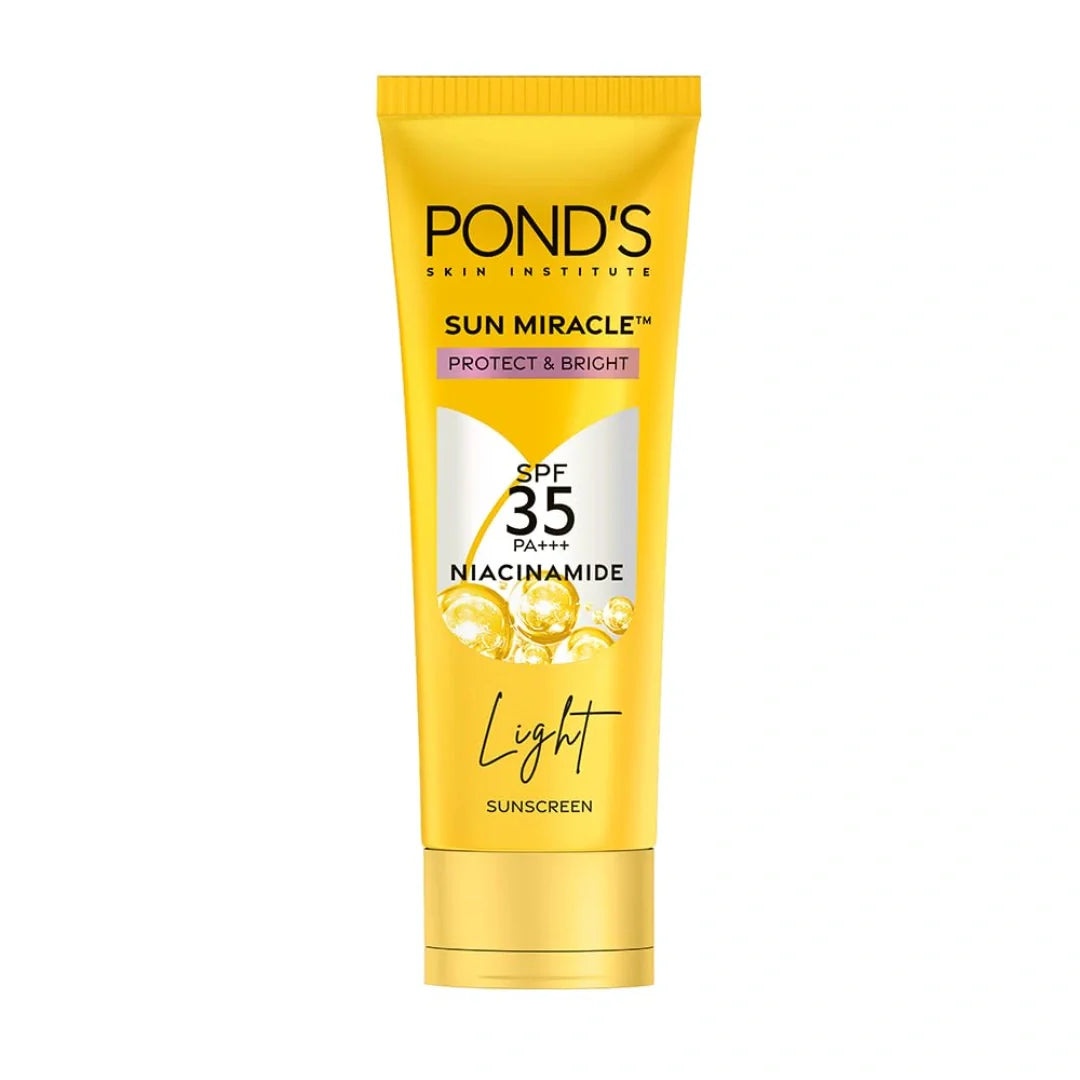 POND's Sun Miracle Spf 35 Pa+++ Light Sunscreen For All Skin-Protect & Bright, With Niacinamide (50g)