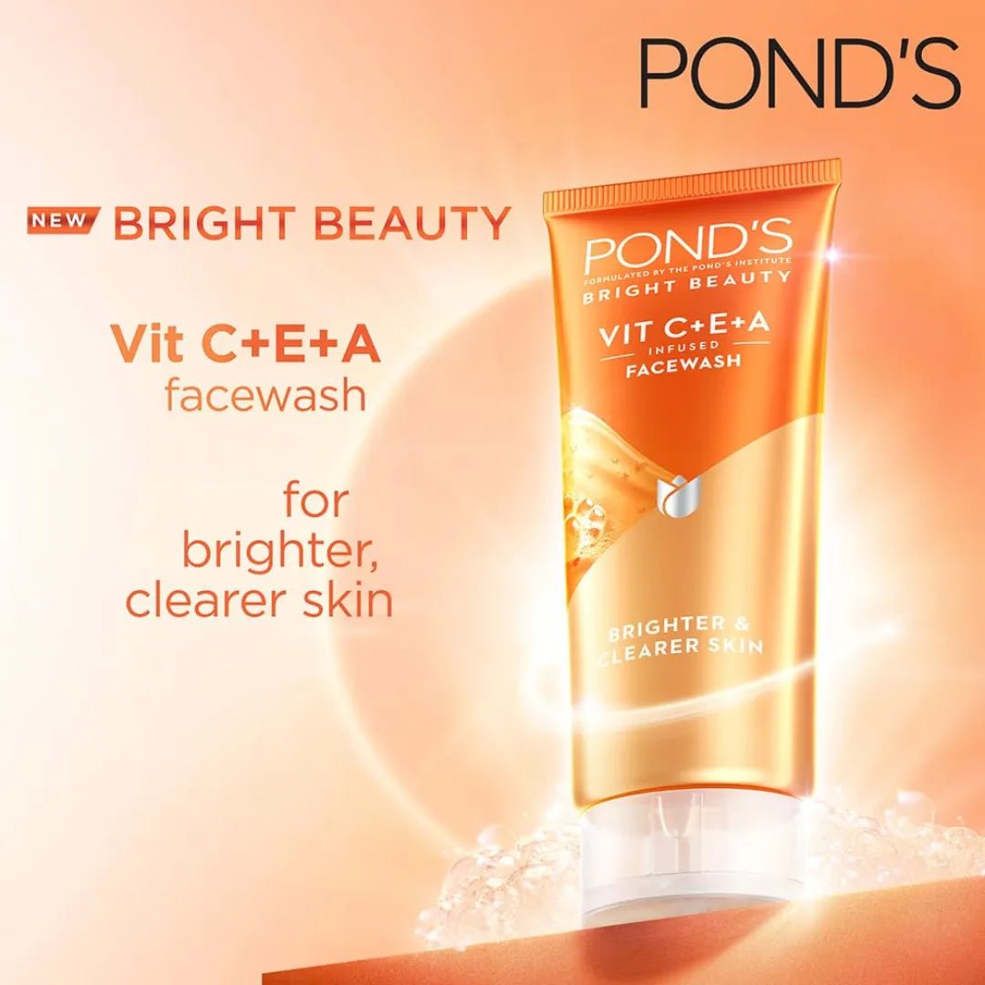 ponia - POND'S Bright Beauty Vit C+E+A Gel Face Wash (100ml) - Looknstyle