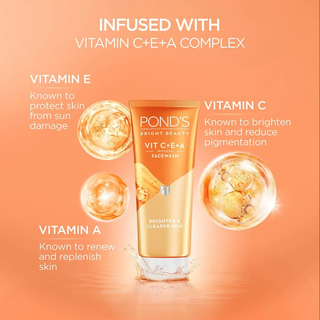 POND'S Bright Beauty Vit C+E+A Gel Face Wash (100ml)