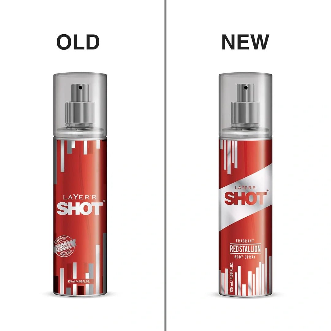 laysht3 - Layer'r Shot Red Stallion Deodrant Body Spray For Men | Long - Lasting Premium With Powerful Masculine Fragrance (135ml) - Looknstyle