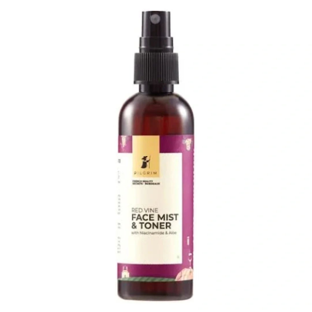 pgredvinefacemist - pilgrim Free Red Vine Face Mist & Toner Spray For Anti Aging, Glowing Skin (100ml) - Looknstyle