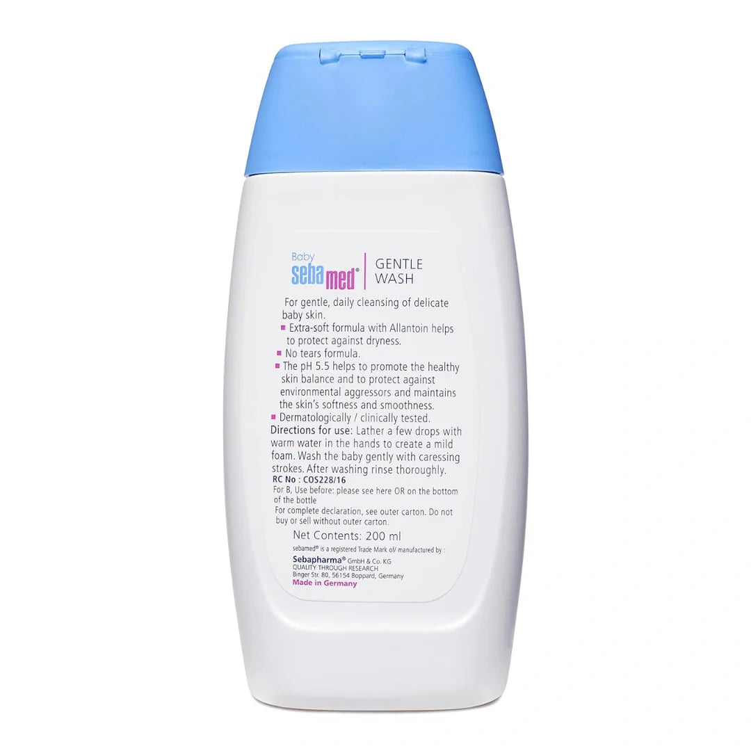 Sebamed Baby Gentle Wash|pH 5.5| Body Wash|Soap Free|Tear Free|200ml