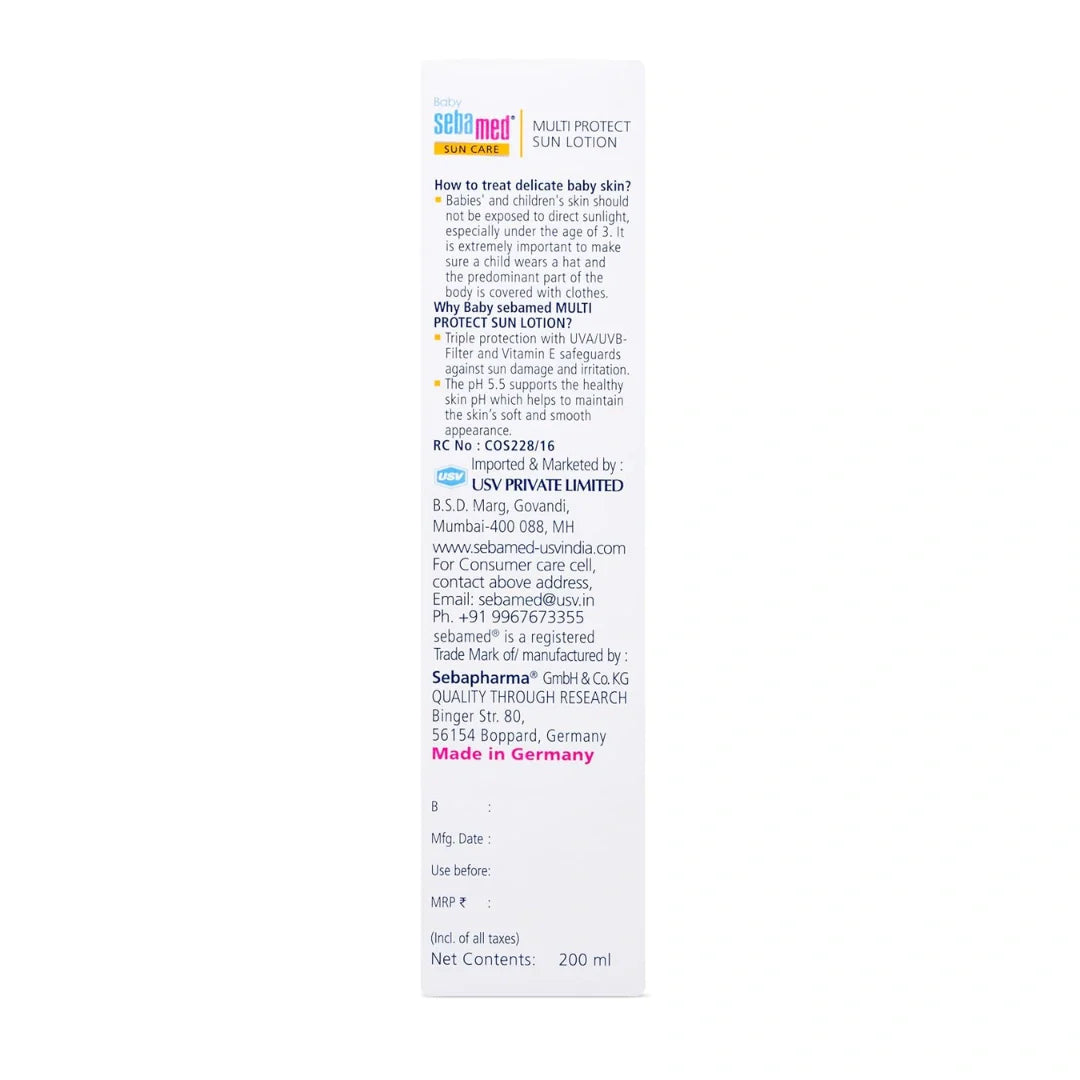 Sebamed Baby Sun Lotion|pH 5.5|Triple Protection from UV rays|Water & Sweat resistant|200 ml