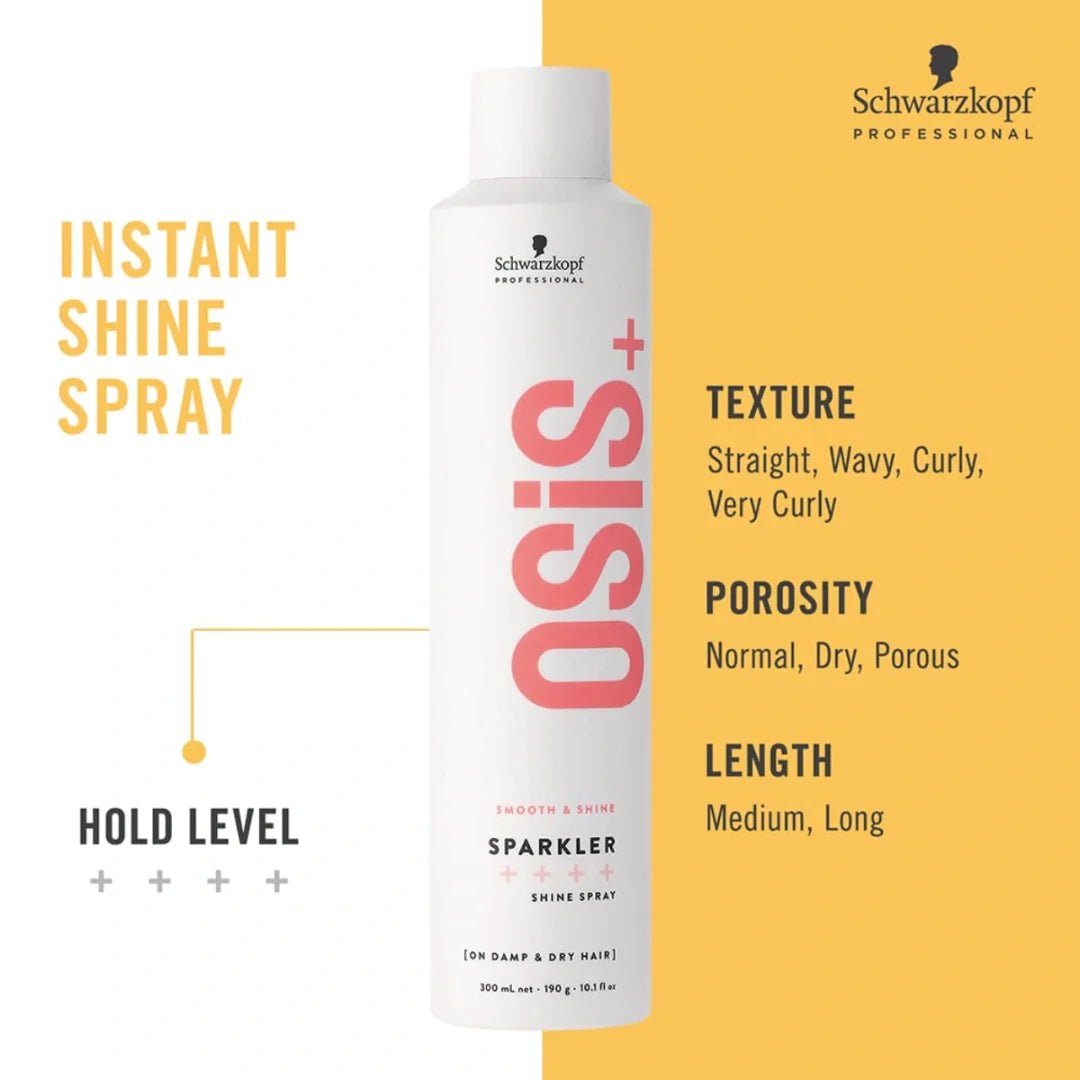 schsphaspy - Schwarzkopf Professional OSiS+ Sparkler Shine Spray | Instant Shine & Lightweight Conditioning Spray for Men & Women 300ml - Looknstyle