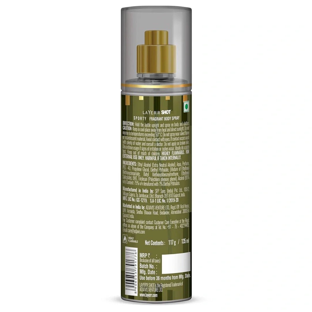 layspode-1 - Layer'r Shot Gold Sporty Body Spray For Men (135ml) - Looknstyle
