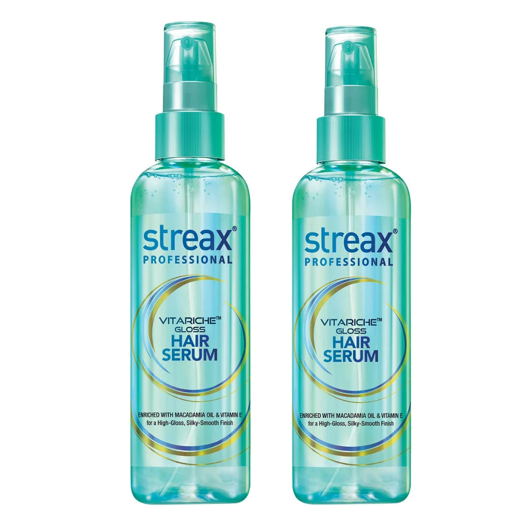 Streax Professional Vitariche Gloss Hair Serum |for Dry Frizzy Hair | for Women & Men (45ml)