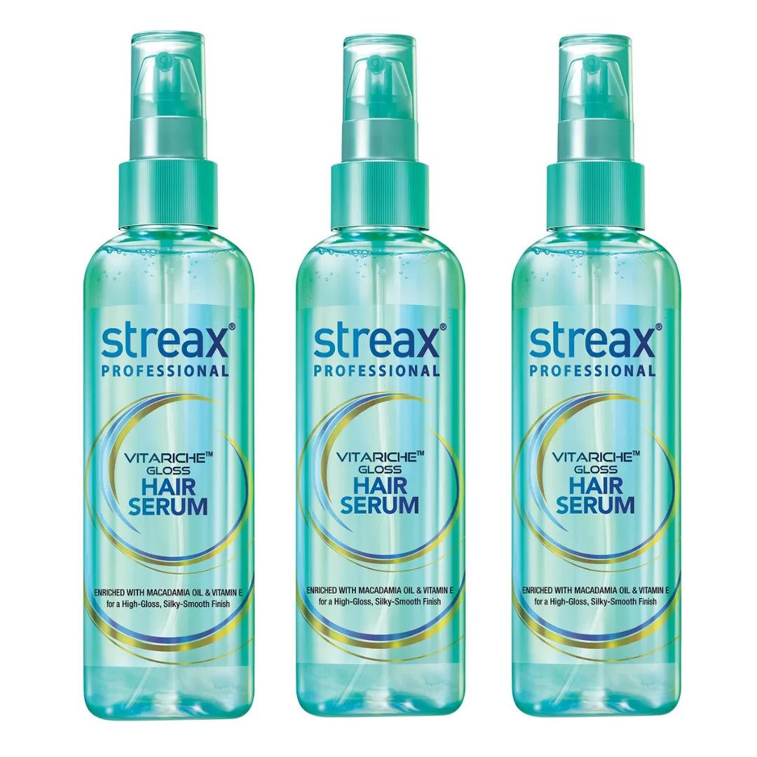 Streax Professional Vitariche Gloss Hair Serum |for Dry Frizzy Hair | for Women & Men (45ml)