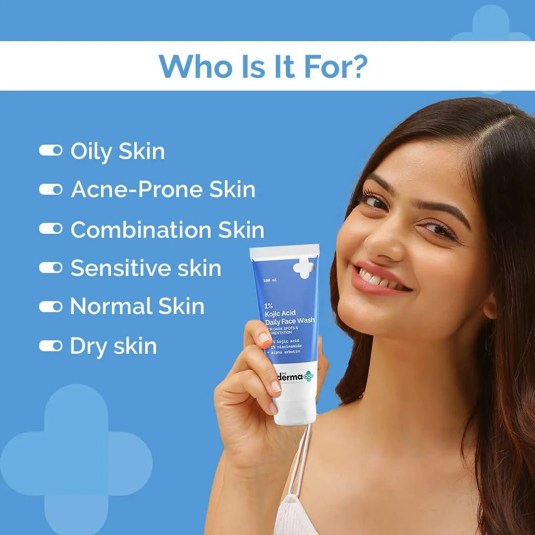 tbckfc - The Derma Co 1% Kojic Acid Face Wash (100ml) - Looknstyle