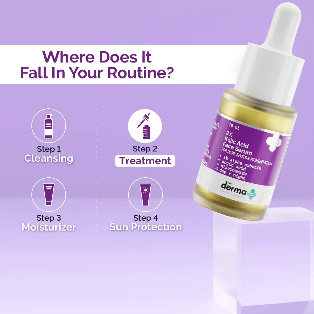 The Derma Co 2% Kojic Acid Face Serum I With 1% Alpha Arbutin & Niacinamide I All Skin types( 10ml)