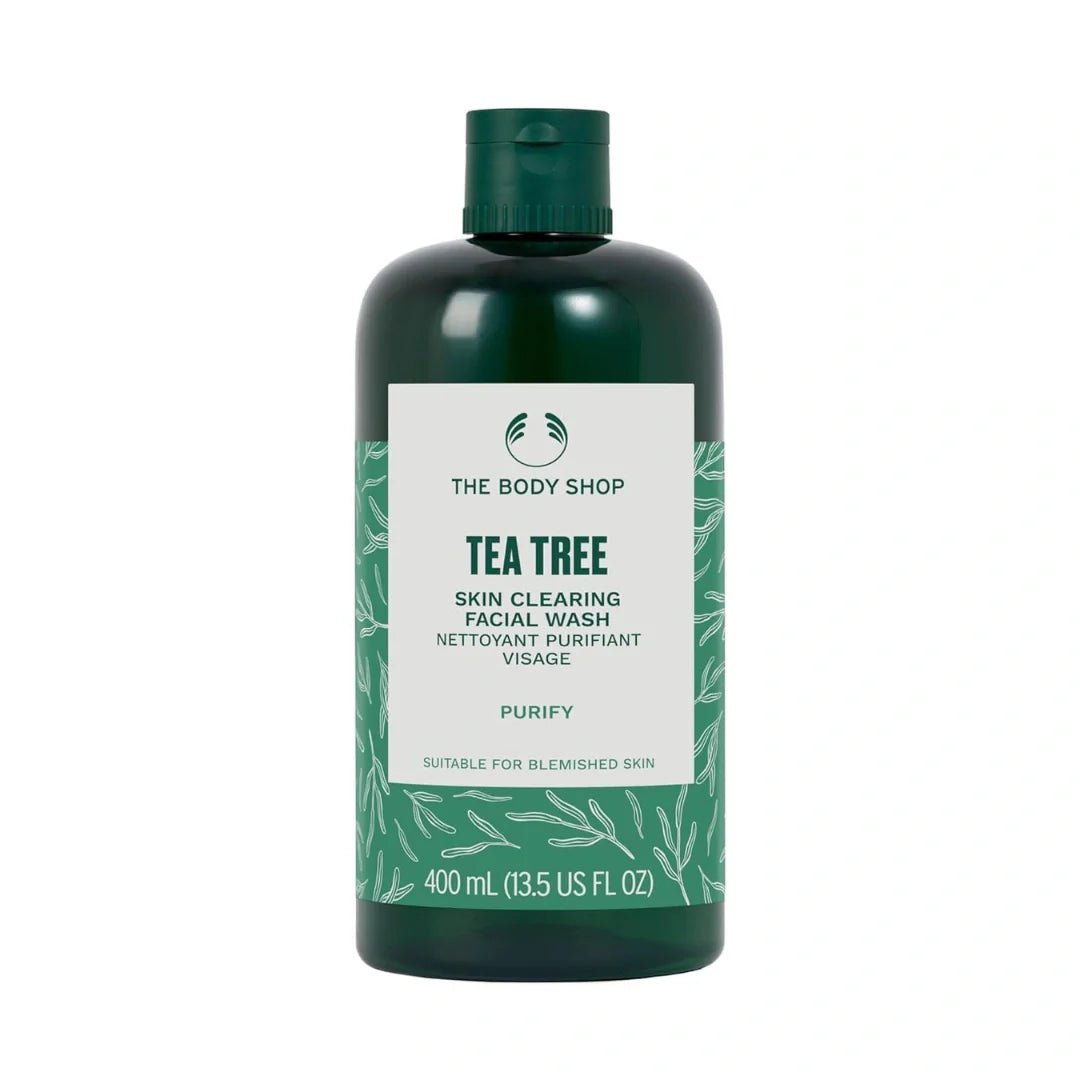 tbsttfw400 - The Body Shop Tea Tree Skin Clearing Facial Wash | Deep Cleanse For Oily Skin (400ml) - Looknstyle