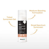 The Derma Co Derma Co 1% Hyaluronic Tinted Sunscreen SPF 60 PA++ Gel (50g)