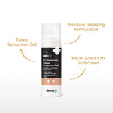 The Derma Co Derma Co 1% Hyaluronic Tinted Sunscreen SPF 60 PA++ Gel (50g)