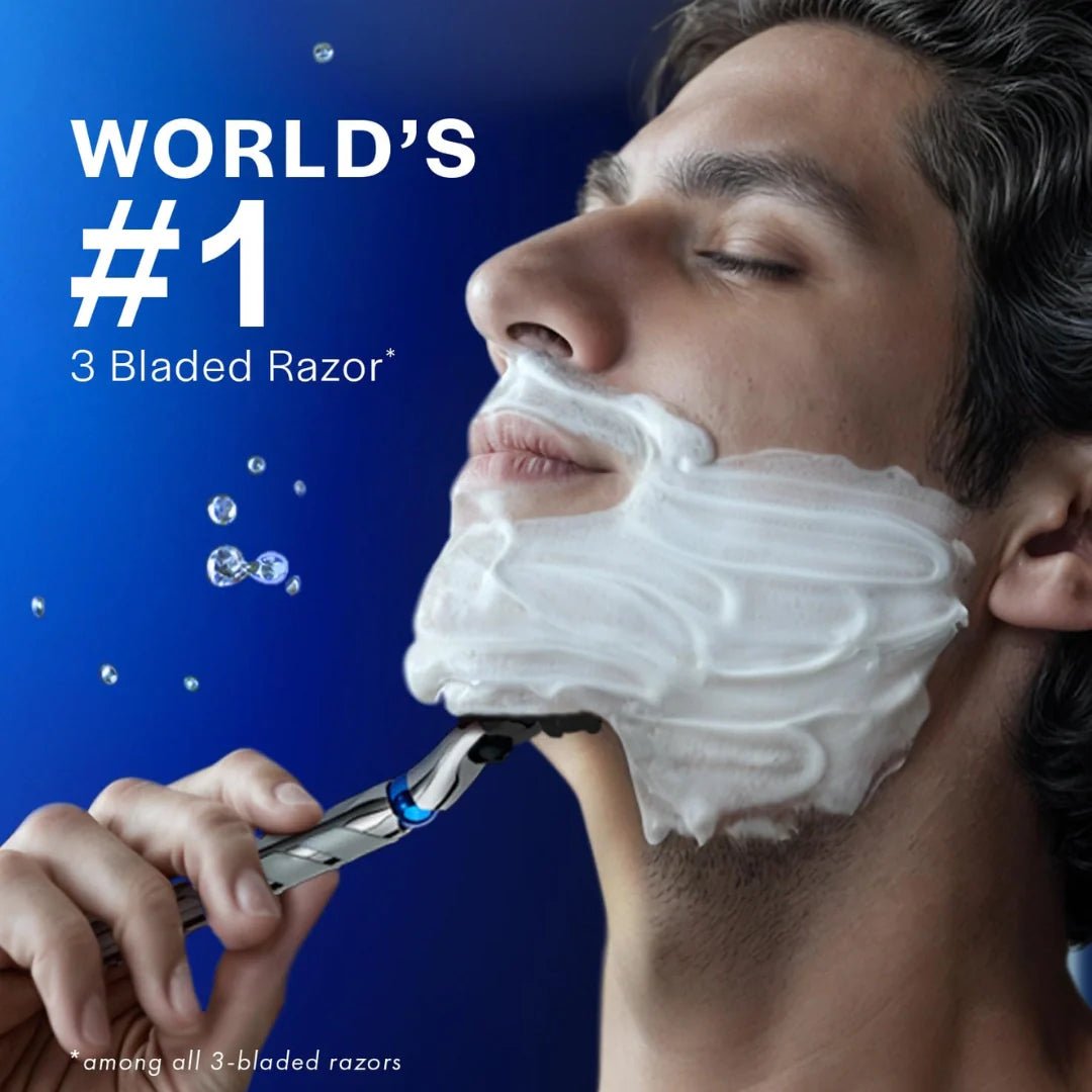 glttrb - Gillette Mach 3 Turbo Shaving Razor for Men | Most Comfortable shave | Flexiball & Dynamic Pivot for Safe shave | - Looknstyle