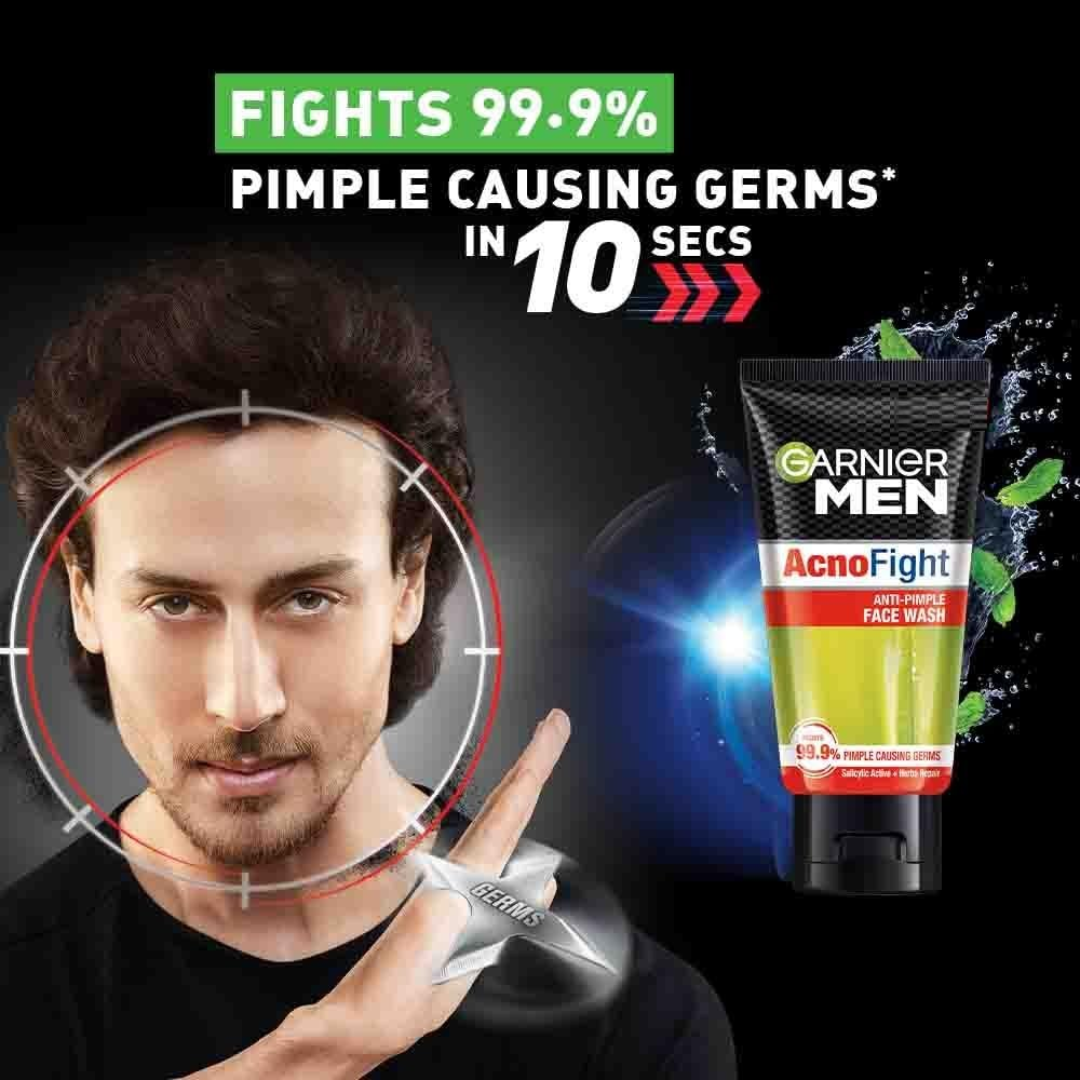 Garnier Acno Fight Face Wash for Men, 50g (Pack of 3)