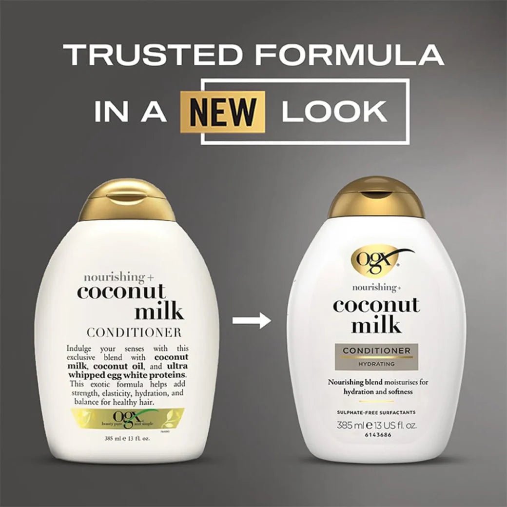 ogxcond - OGX Nourishing + Coconut Milk Moisturizing Conditioner For Strong & Healthy Hair, 385ml - Looknstyle