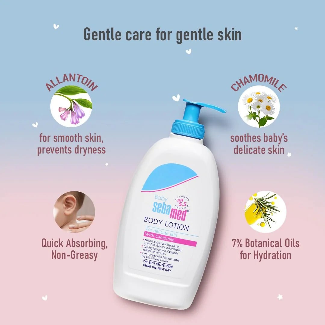 sebamedbdl - Sebamed Baby Body Lotion|pH 5.5|Long lasting moisturiser|Quickly absorbed| 400 ml - Looknstyle
