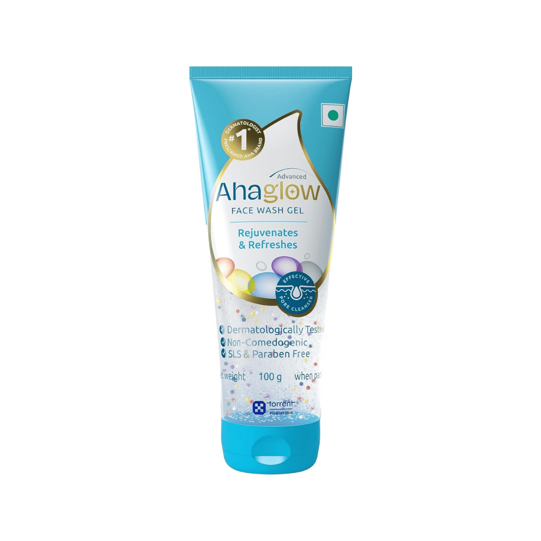 agfacewash - Ahaglow Advanced Face Wash Gel, Daily Gentle Cleansing Formula For Normal And Oily Skin, 50g - Looknstyle