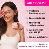 DOT & KEY Pomegranate + Peptide Anti Aging Cream With Spf 30 For Sun Protection|Reduces Fine Lines&Wrinkles|48Hr Intense Moisturization|Boosts Collagen|For Mature&Normal To Dry Skin|60Ml