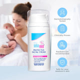 Sebamed Baby Protective Facial Cream|pH 5.5| Face Cream|Vitamin E for Soft Skin|Ideal for salivary rashes|100ml