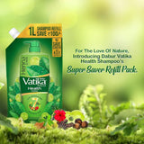 dbvtkshrfl - Dabur Vatika Health Shampoo - 1L (Refill Pouch) | For Smooth, Shiny & Nourished Hair - Looknstyle