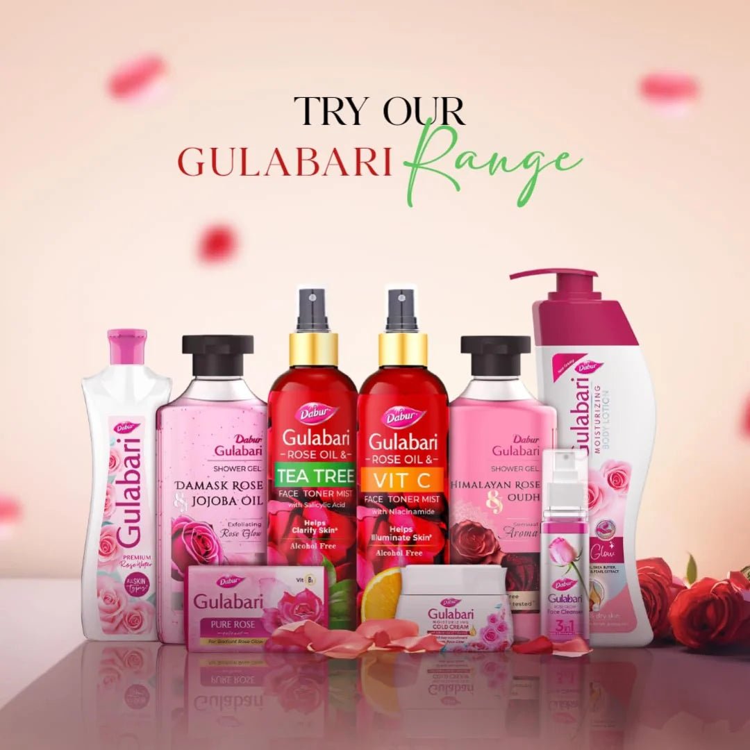dbglbtnrmst - Dabur Gulabari Rose Oil & Tea Tree Face Toner Mist & Rosewater with Salicylic Acid - 100ml - Looknstyle