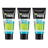 Garnier Men Oil Clear Clay D-Tox Deep Cleansing Icy Face Wash, 50gm (PACK OF 3)