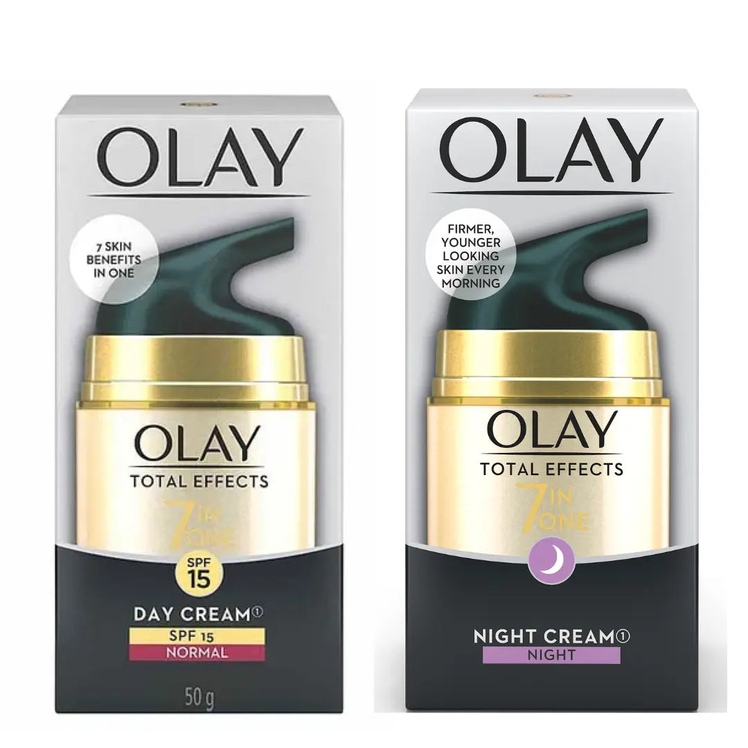Olay Total Effects Day Cream, 50g + Total Effects Night Cream, 50g Slay All Day Pack