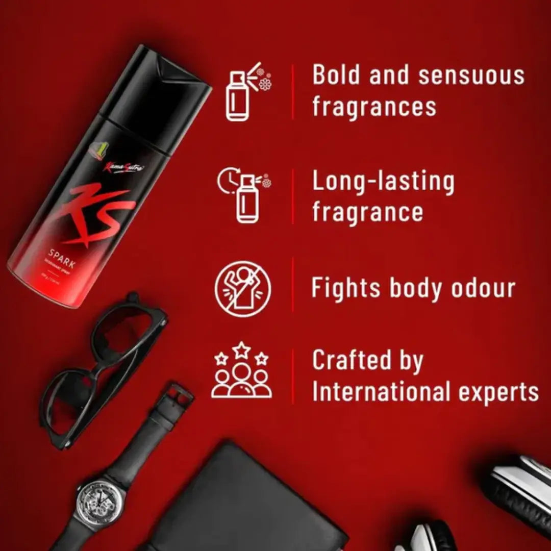 Kamasutra Spark Deodorant Body Spray For Men 220ml