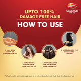 dbalmdol - Dabur Almond Hair Oil - 580ml(290ml*2) | Provides Damage Protection | Non Sticky Formula | For Soft & Shiny Hair | - Looknstyle