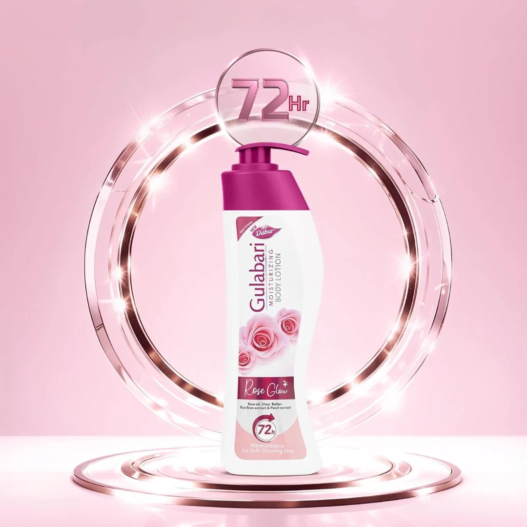 dbglbbdltn - Dabur Gulabari Moisturizing Body Lotion - 400ml For Dry & Dull Skin, Made with 100% Organic Rose Oil, Dermatologically Tested and Paraben Free - Looknstyle