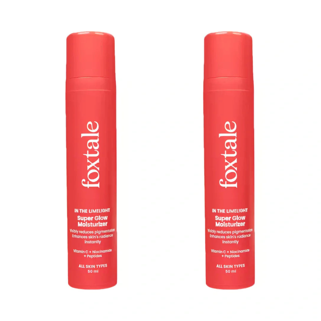 Foxtale Super Glow Moisturiser With 4% VitC-Niacinamide Complex For Brighter Skin (50ml) (pack of 2)