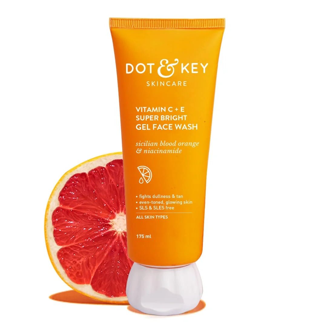 dt&kyvtcfwbg - DOT & KEY Vitamin C + E Super Bright Gel Face Wash For Glowing And Brightening Skin | 175 Ml - Looknstyle