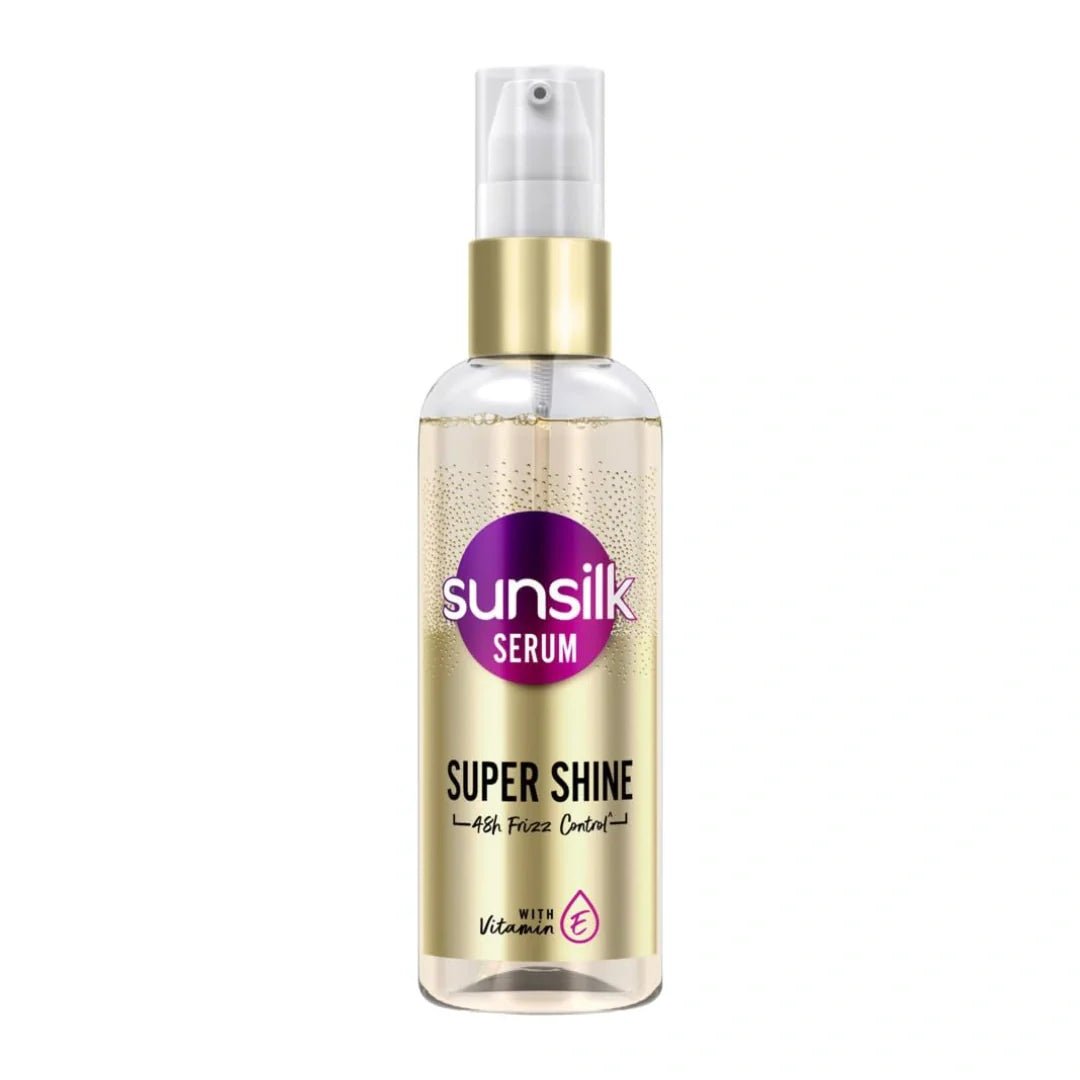 snksrm - Sunsilk Super Shine Hair Serum For Dry frizzy Hair, Vitamin E Nourishment, 48 hour frizz free, non - sticky, 100ml - Looknstyle