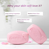 dbglbsp - Dabur Gulabari Pure Rose Soap 150g (Pack of 4) | Moisturizing Bathing Soap for Radiant Glowing Skin & Body - Looknstyle