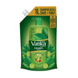 dbvtkshrfl - Dabur Vatika Health Shampoo - 1L (Refill Pouch) | For Smooth, Shiny & Nourished Hair - Looknstyle