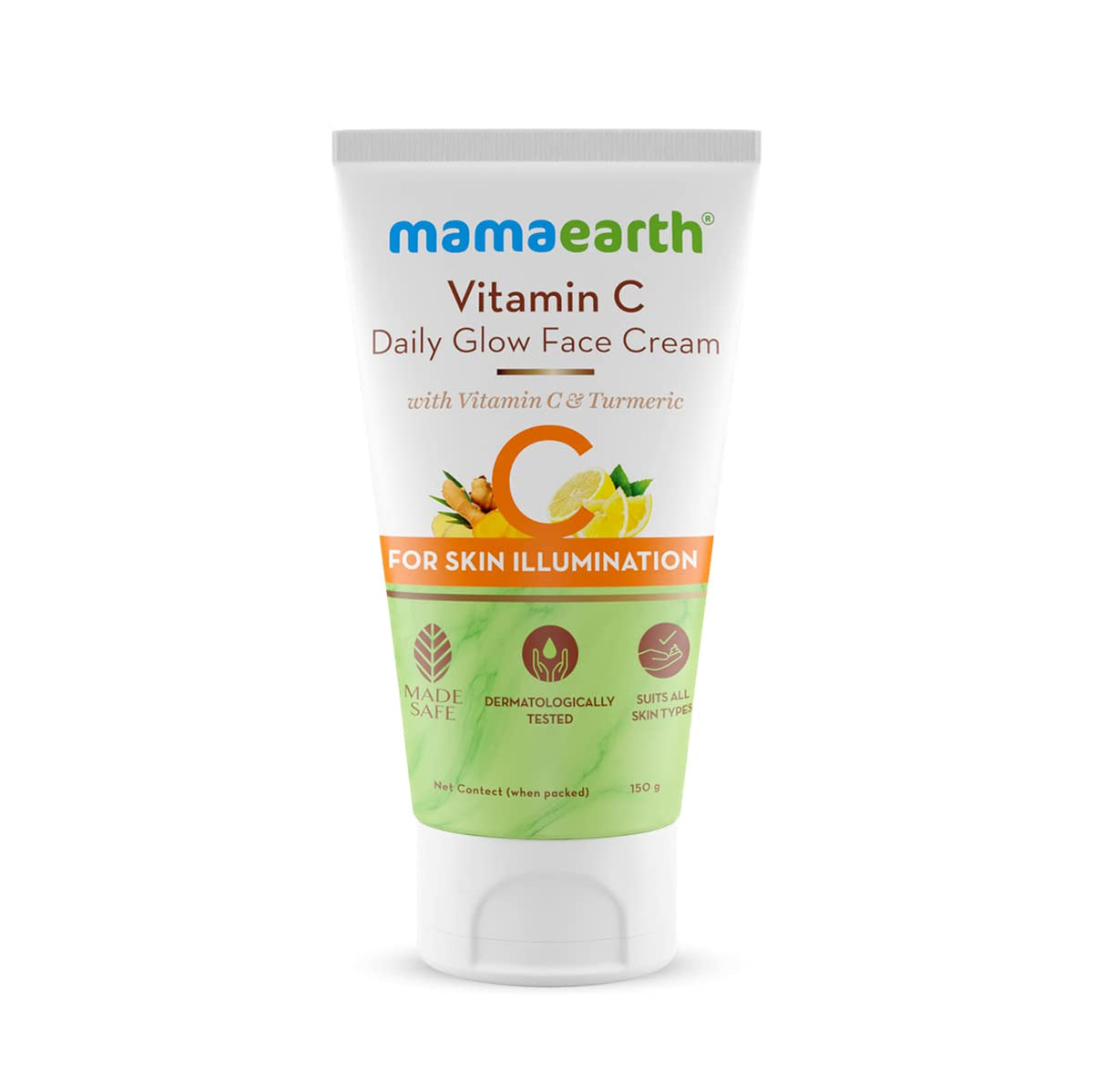 Mamaearth Vitamin C Daily Glow Face Cream With Vitamin C & Turmeric for Skin Illumination - 150 g ( expire date 7/2025)