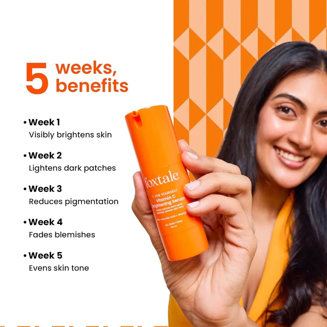fxvicsrm - Foxtale 15% Vitamin C Face Serum for Glowing Skin 30ml (Buy 2 Get 1 Free) - Looknstyle