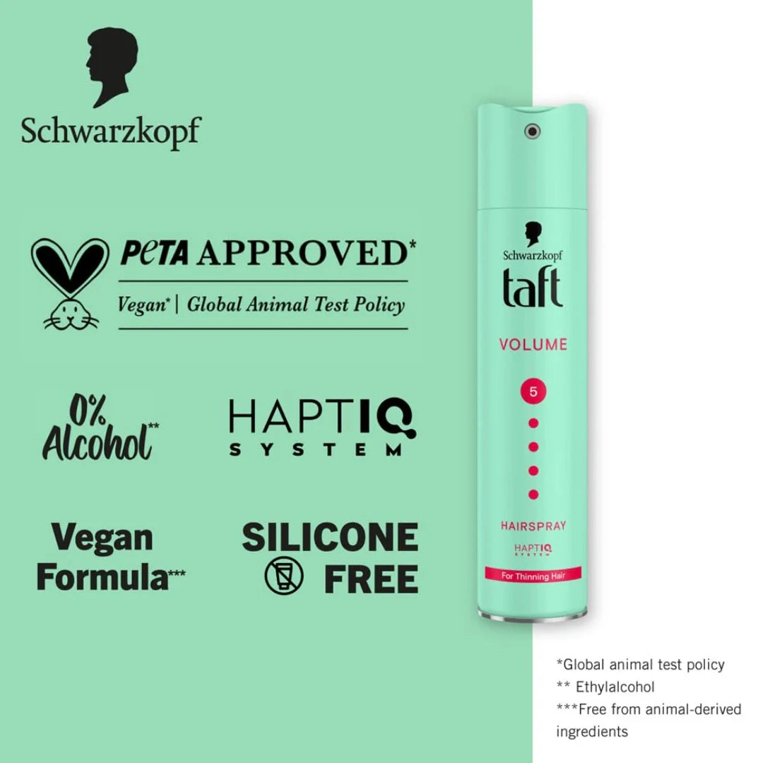 Schwarzkopf Taft Volume Hair Spray Hold Level 5, Hair Mousse for Fine and Thinning Hair (250ml)