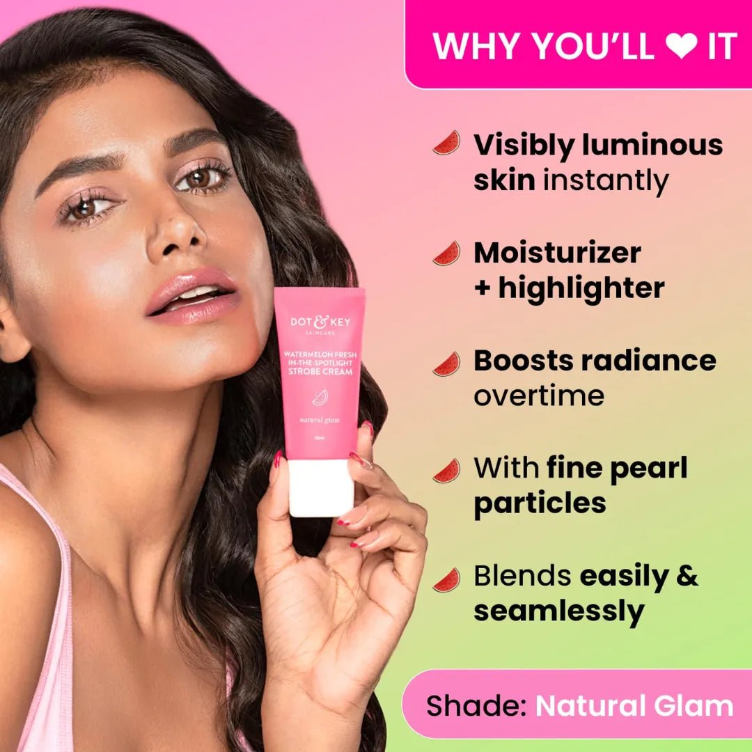 dkwatstcrm - DOT & KEY Watermelon Fresh In - The - Spotlight Strobe Cream (30ml) - Looknstyle