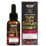 WOW Skin Science Brightening Vitamin C Face Wash-100ml & Anti Aging Night Face Serum - OIL FREE-50ml