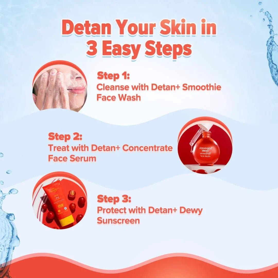 Aqualogica Detan+ Smoothie Face Wash with Glycolic Acid & Cherry Tomato for Men & Women (100ml) - Deals999